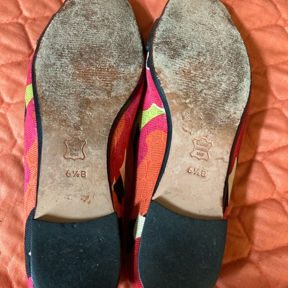Talbots pink floral ballet flats size 6.5 - Picture 3 of 3